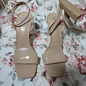Vince Camuto Beige Strappy Heels